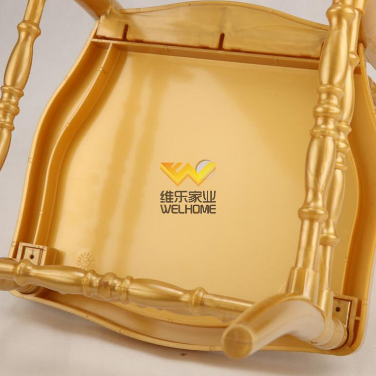 hotsale Gold Highback Resin Napoleon Chair for wedding/event